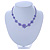 Children's Purple Floral Necklace with Silver Tone Closure - 36cm L/ 6cm Ext - view 7