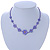 Children's Purple Floral Necklace with Silver Tone Closure - 36cm L/ 6cm Ext - view 4