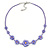 Children's Purple Floral Necklace with Silver Tone Closure - 36cm L/ 6cm Ext - view 6