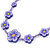 Children's Purple Floral Necklace with Silver Tone Closure - 36cm L/ 6cm Ext - view 2