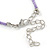 Children's Purple Floral Necklace with Silver Tone Closure - 36cm L/ 6cm Ext - view 5