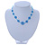 Children's Blue Floral Necklace with Silver Tone Closure - 36cm L/ 6cm Ext - view 7