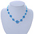 Children's Blue Floral Necklace with Silver Tone Closure - 36cm L/ 6cm Ext - view 4