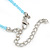 Children's Blue Floral Necklace with Silver Tone Closure - 36cm L/ 6cm Ext - view 5