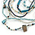 Light Blue/ Antique White/ Peacock Glass Bead Tassel Necklace with Button and Loop Closure - 44cm L (Necklace)/ 17cm L (Tassel)50 - view 6