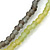Long Multistrand Light Green/ Grey Glass Bead Necklace - 90cm L - view 5