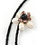 Shell Butterfly and Freshwater Pearl Flower Flex Wire Choker Necklace - Adjustable - view 4