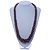 Chunky Plum/ Purple/ Lavender Coloured Glass Bead Necklace - 75cm L - view 2
