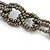 Chunky Oval Link Metallic Grey Glass Bead Long Necklace - 100cm L - view 5