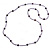 Metallic Purple/ Violet Glass Bead Long Sinlge Strand Necklace - 114cm L - view 4