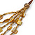 Long Multistrand, Layered Dark Brown, Golden Brown Sea Shell Bead Necklace with Suede Cord - Adjustable - 72cm/ 110cm L - view 4