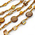 Long Multistrand, Layered Dark Brown, Golden Brown Sea Shell Bead Necklace with Suede Cord - Adjustable - 72cm/ 110cm L - view 3