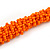 Long Chunky Orange Glass Bead Necklace with Button & Loop Closure - 60cm L/ 3cm Ext - view 5