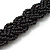 Long Black Glass Bead Lariat Necklace - 118cm L - view 5