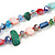 Two Row Multicoloured Shell And Glass Bead Necklace - 44cm L/ 6cm Extender - view 4
