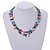 Two Row Multicoloured Shell And Glass Bead Necklace - 44cm L/ 6cm Extender - view 3