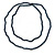 Long Dark Blue Glass Bead Necklace - 150cm Length/ 8mm - view 5