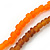 Frosted Bright Orange/ Brown Multistrand Glass Bead Long Necklace - 86cm L - view 5