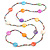 Long Multicoloured Coin Shell Bead Necklace - 118cm L