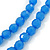 Light Blue/ Violet Blue Multistrand Glass Bead Necklace With Silver Tone Closure - 70cm L/ 7cm Ext - view 6