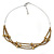 Multistrand Wired Bronze Glass Bead Necklace In Silver Tone - 50cm L/ 4cm Ext - view 5