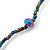 Peacock Glass Bead Long Sinlge Strand Necklace - 114cm L - view 3