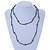 Peacock Glass Bead Long Sinlge Strand Necklace - 114cm L - view 2