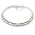 2-Row Clear Austrian Crystal Choker Necklace In Rhodium Plating - 39cm L/ 6cm Ext - view 6