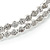 2-Row Clear Austrian Crystal Choker Necklace In Rhodium Plating - 39cm L/ 6cm Ext - view 3