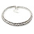 2-Row Clear Austrian Crystal Choker Necklace In Rhodium Plating - 39cm L/ 6cm Ext - view 2