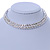 2-Row Clear Austrian Crystal Choker Necklace In Rhodium Plating - 39cm L/ 6cm Ext - view 7