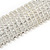 Statement 12 Row Clear Austrian Crystal Domed Choker Necklace In Silver Tone - 28cm L/ 11cm Ext - view 5