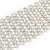 Statement 9 Row Clear Crystal Choker Necklace In Silver Tone - 28cm L/ 10cm Ext - view 5