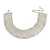 Statement 9 Row Clear Crystal Choker Necklace In Silver Tone - 28cm L/ 10cm Ext - view 2