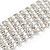 Statement 7 Row Clear Crystal Choker Necklace In Silver Tone - 27cm L/ 11cm Ext - view 5
