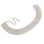 Statement Clear Crystal Choker Necklace In Silver Tone Metal - 28cm L/ 12cm Ext - view 6