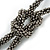 Grey Metallic Glass Bead Tassel Necklace - 50cm L/ 13cm L Tassel - view 4