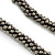 Grey Metallic Glass Bead Tassel Necklace - 50cm L/ 13cm L Tassel - view 7