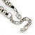Black/ Grey Glass Pearl Bead Cluster Necklace In Silver Tone - 53cm L/ 7cm Ext - view 4