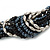 Long Multistrand Black, Grey, Hematite Glass/ Acrylic Bead Necklace - 90cm L - view 4
