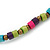 Multicoloured, Layered Multistrand Wood Bead Necklace - 68cm L/ 5cm Ext - view 5