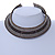 Meallic Brown/ Coffee/ Black Glass Bead Flex Choker Necklace - Adjustable - view 2