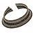Meallic Brown/ Coffee/ Black Glass Bead Flex Choker Necklace - Adjustable - view 4