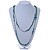 Extra Long Green/ Blue/ Black Glass, Silver Acrylic Bead Necklace - 160cm L - view 2