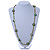 Long Green/ Lime/ Olive Green Glass, Pearl, Sea Shell Bead Necklace - 102cm L - view 2
