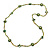 Long Green/ Lime/ Olive Green Glass, Pearl, Sea Shell Bead Necklace - 102cm L - view 3