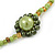 Long Green/ Lime/ Olive Green Glass, Pearl, Sea Shell Bead Necklace - 102cm L - view 4