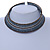 Hematite/ Bronze/ Brown Glass Bead Flex Choker Necklace - Adjustable - view 2