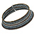 Hematite/ Bronze/ Brown Glass Bead Flex Choker Necklace - Adjustable - view 3