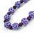 Purple Wood Bead with Black Cotton Cord Necklace - 68cm L - view 3